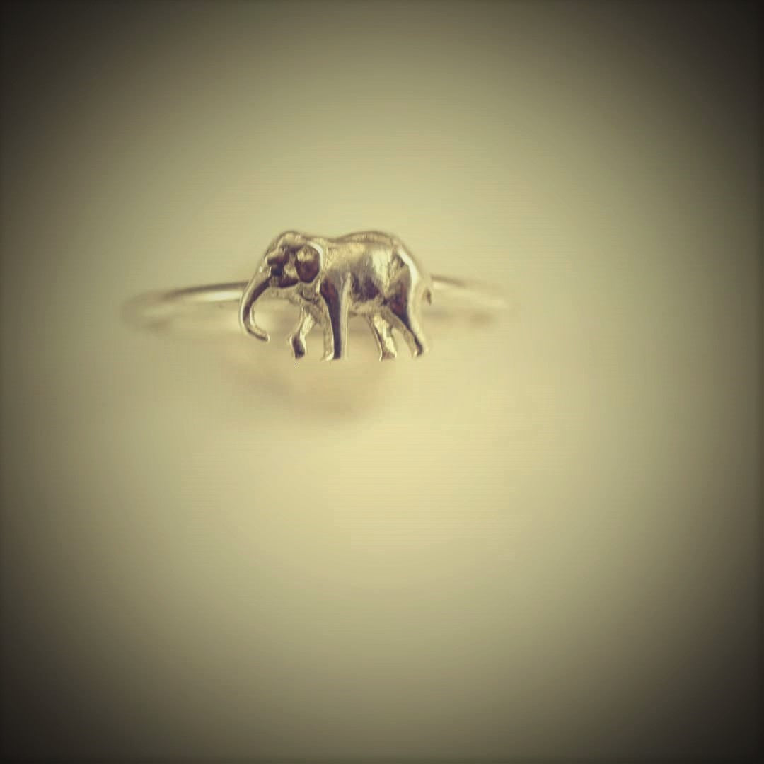 Elephant Silver Ring