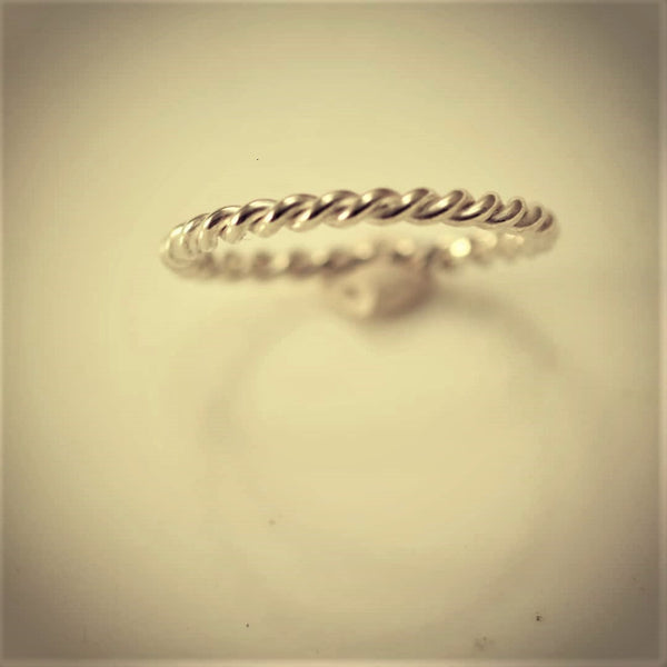 Round Coiled Silver Ring